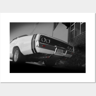 Dodge Charger R/T, Black and White Posters and Art